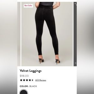 NWT Spanx Velvet Leggings black XS